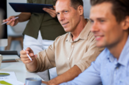man smiling with a close up shot